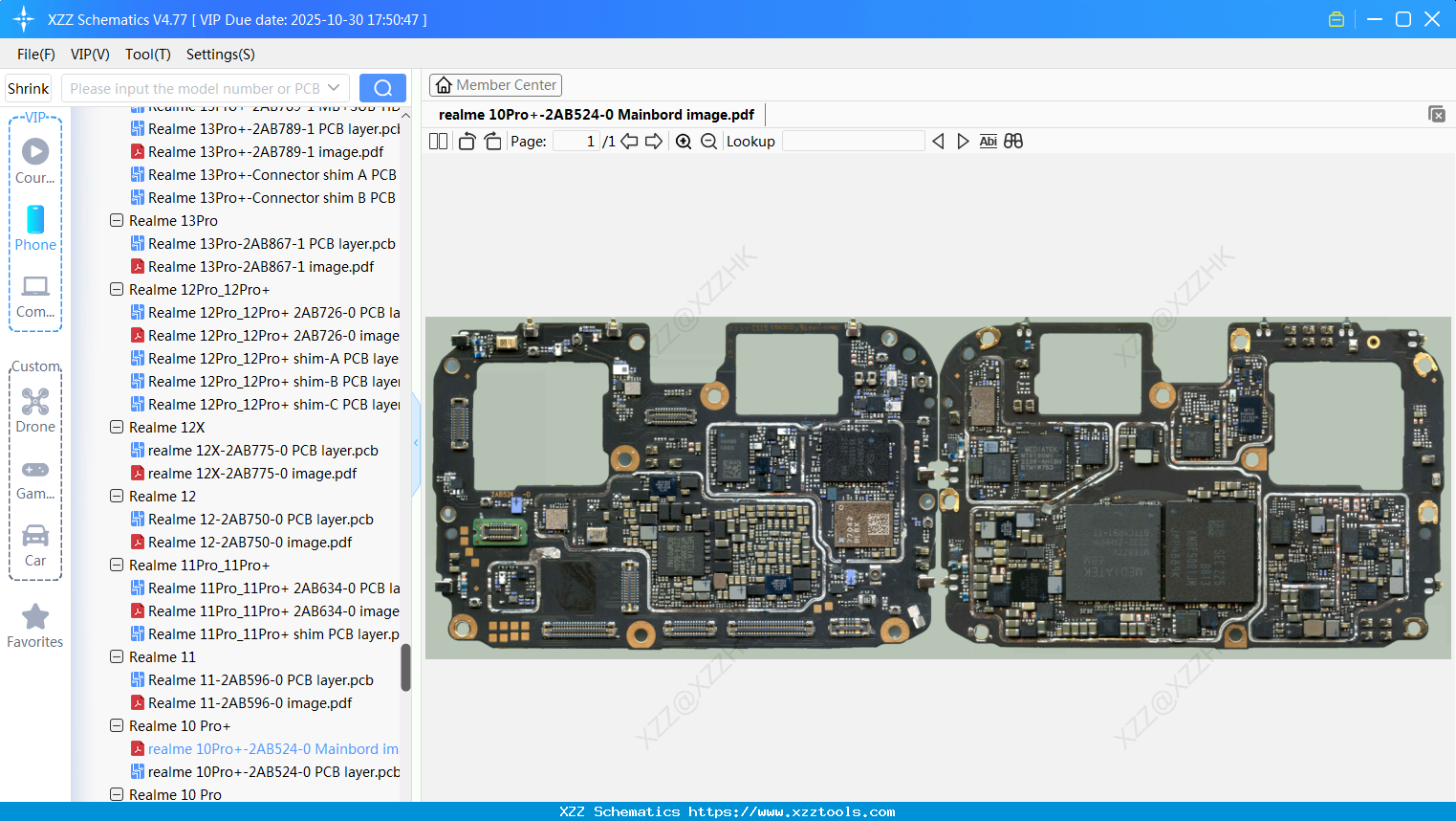 Realme 10Pro+-2AB524-0 Mainbord Image